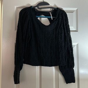 FREE PEOPLE long sleeve lace blouse